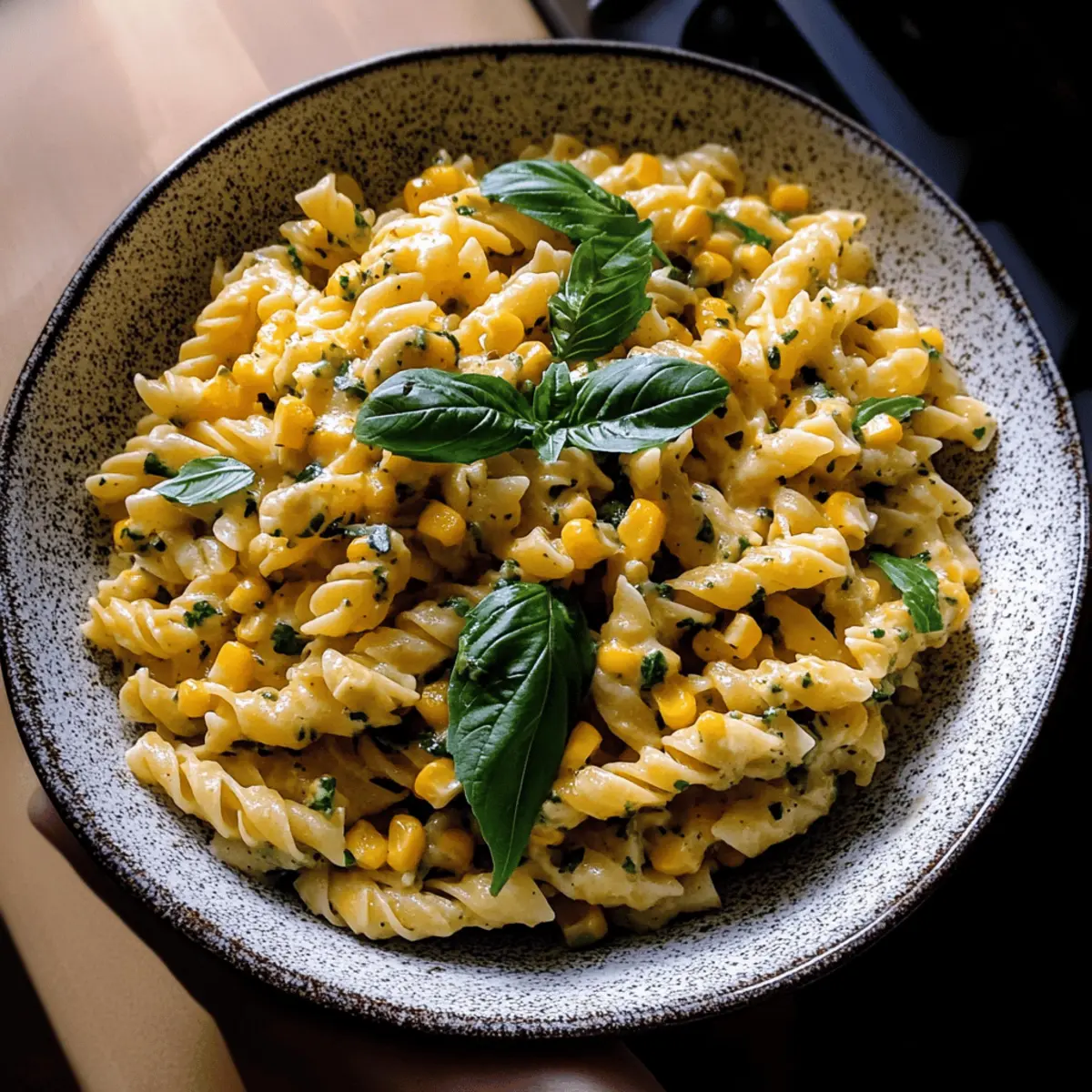 Creamy Corn and Basil Pasta for a Bright Summer Feast
