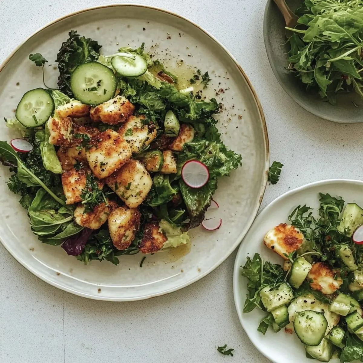 Crispy Halloumi Salad