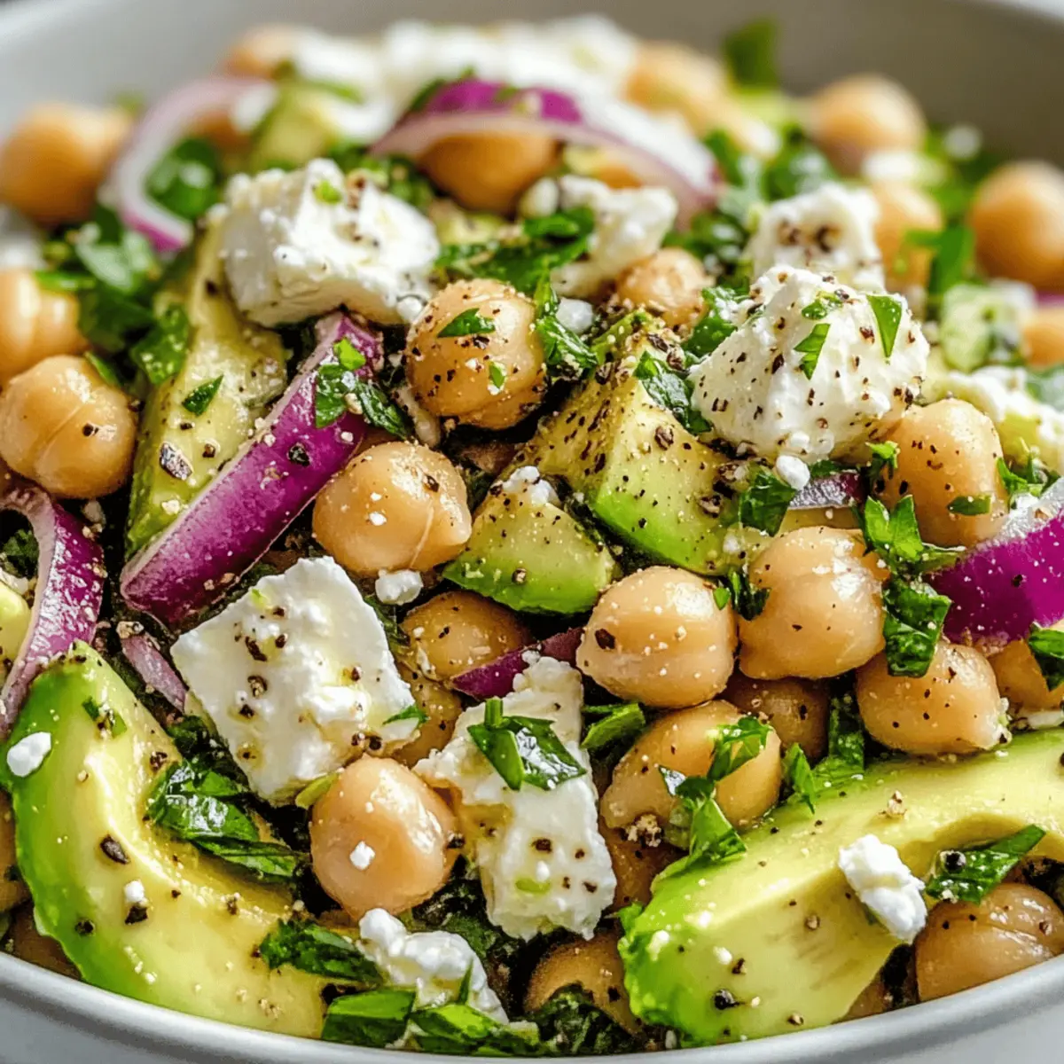 Chickpea Feta Avocado Salad: A Refreshing Mediterranean Twist