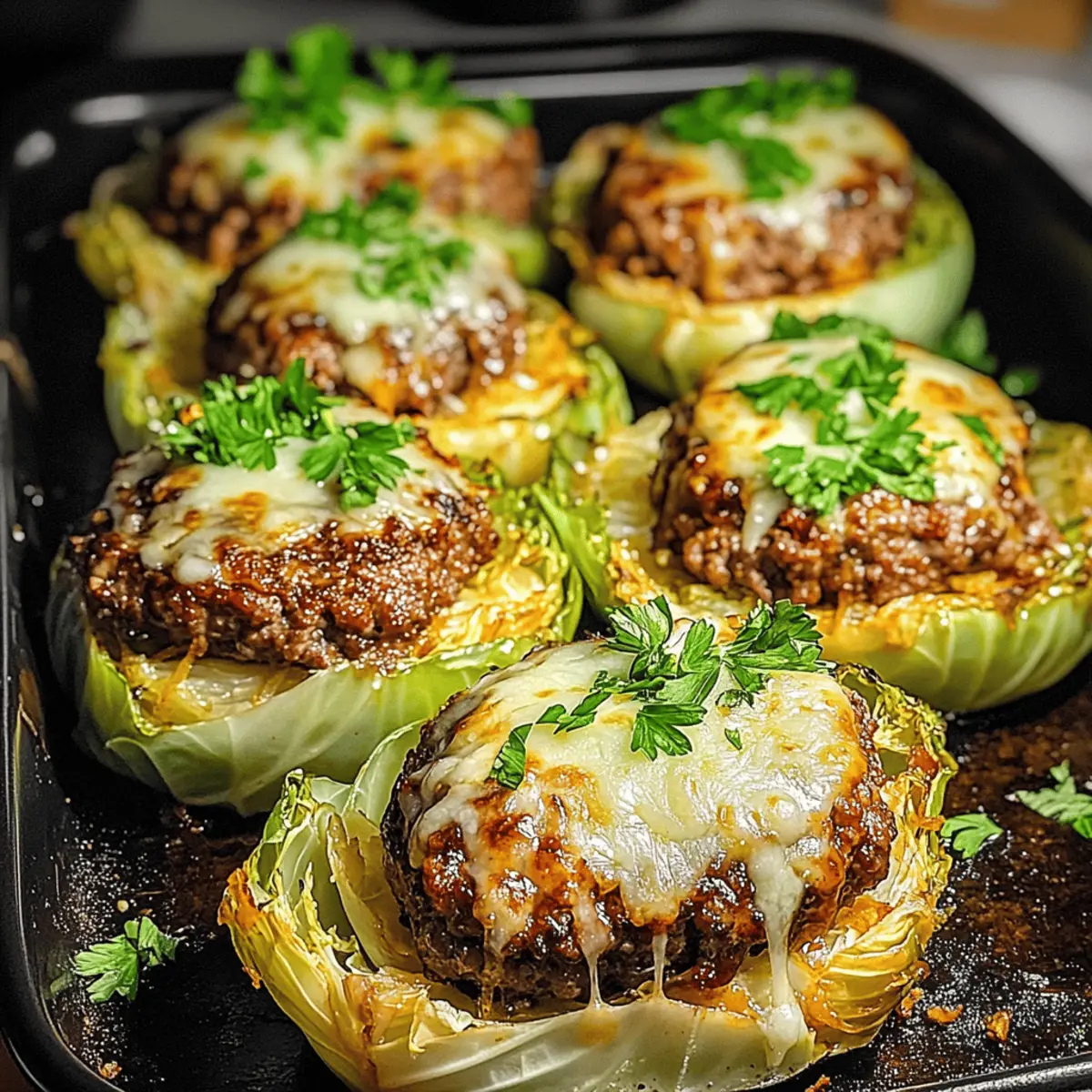 Oven-Baked Cabbage Burgers