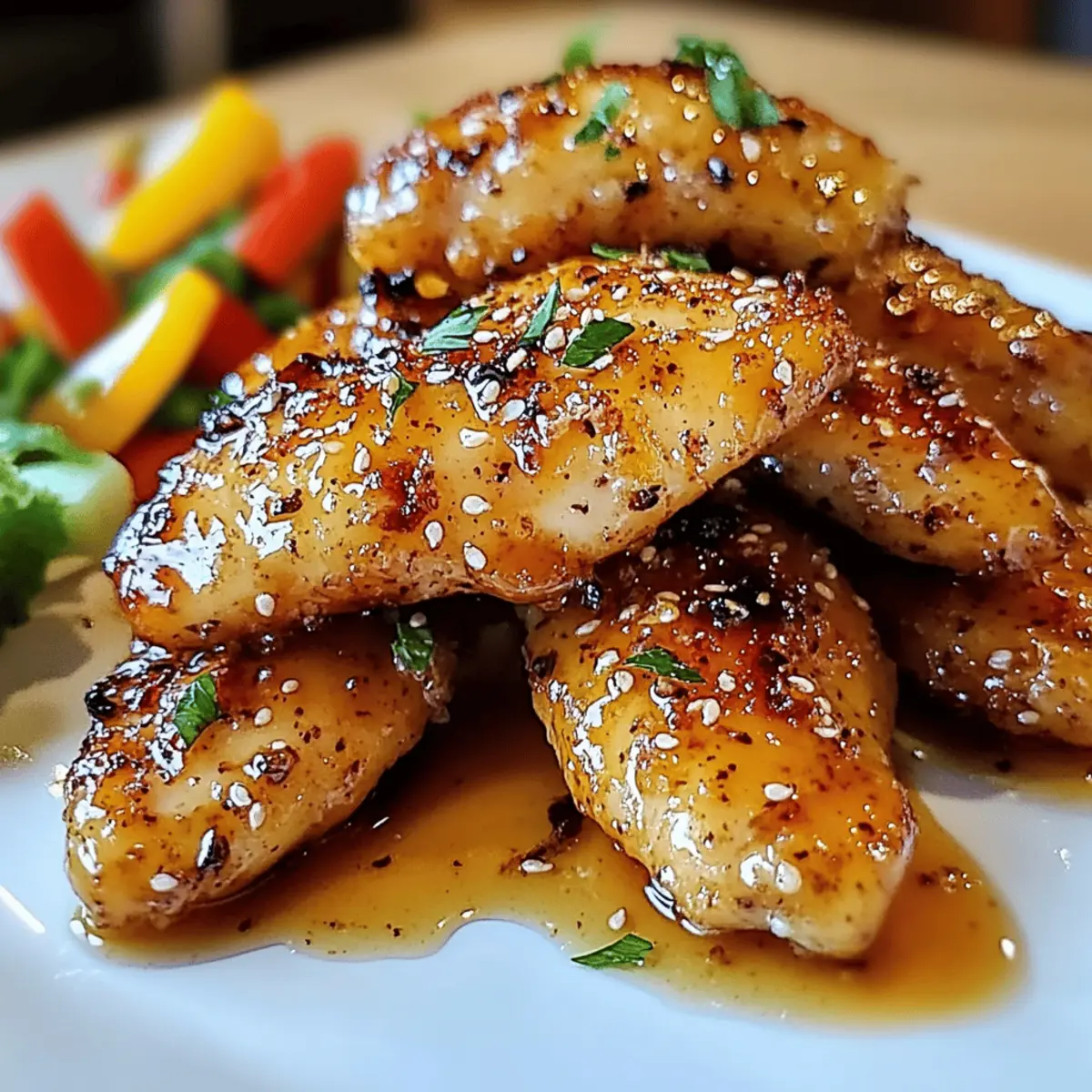Crispy Air Fryer Honey Butter Garlic Chicken Tenders Recipe