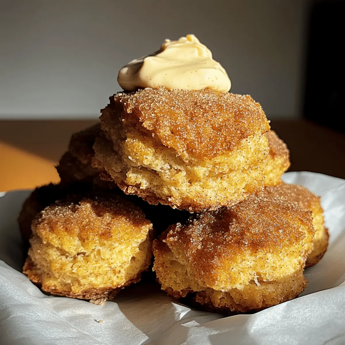 Cinnamon Crunch Pumpkin Cathead Biscuits for Cozy Mornings