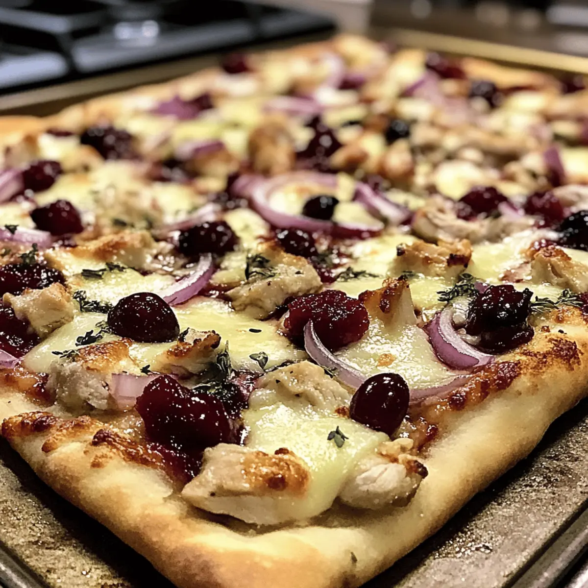 Cranberry Chicken & Brie Pizza: A Festive Flavor Blast!