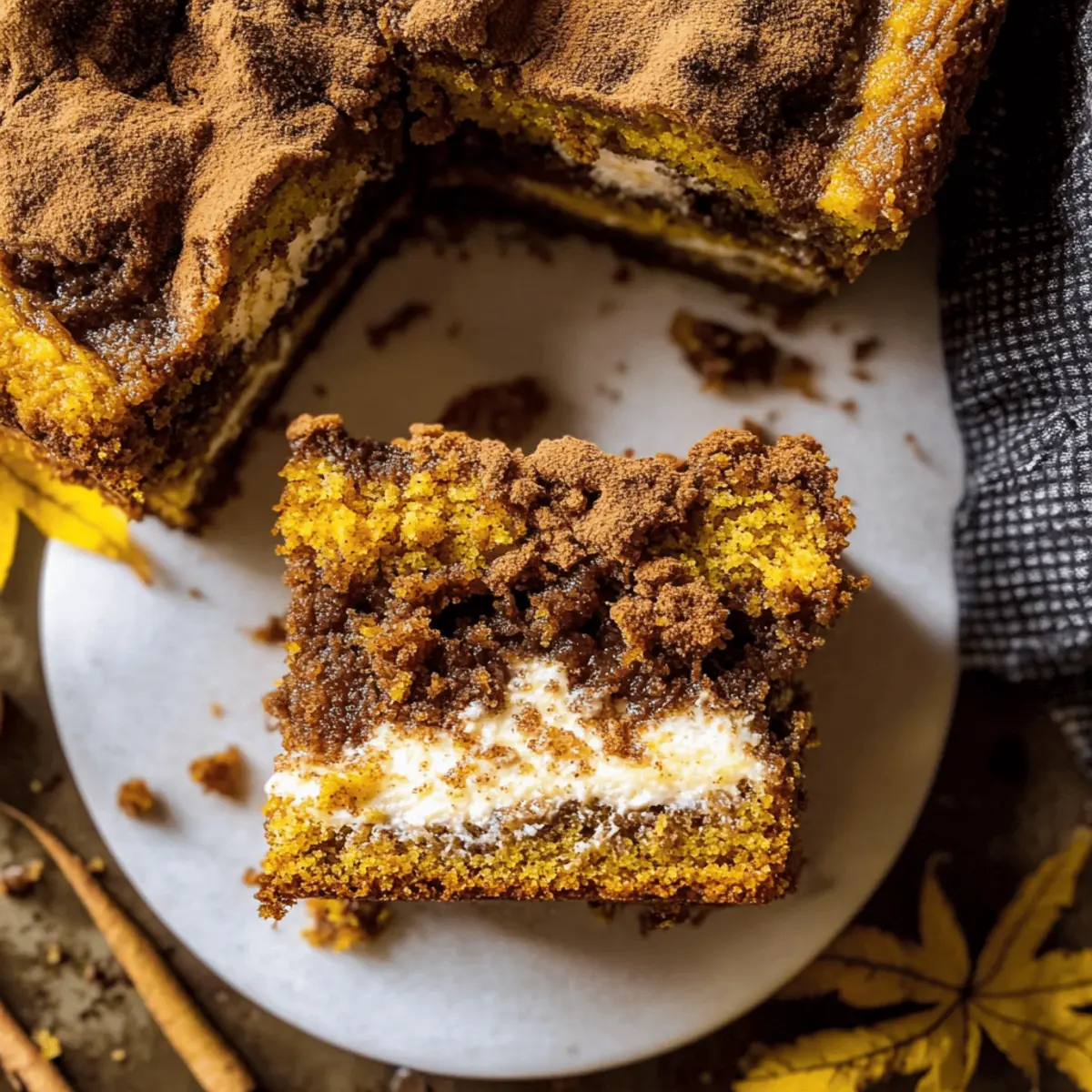 Cream Cheese Swirled Cinnamon Pumpkin Coffee Cake for Cozy Mornings