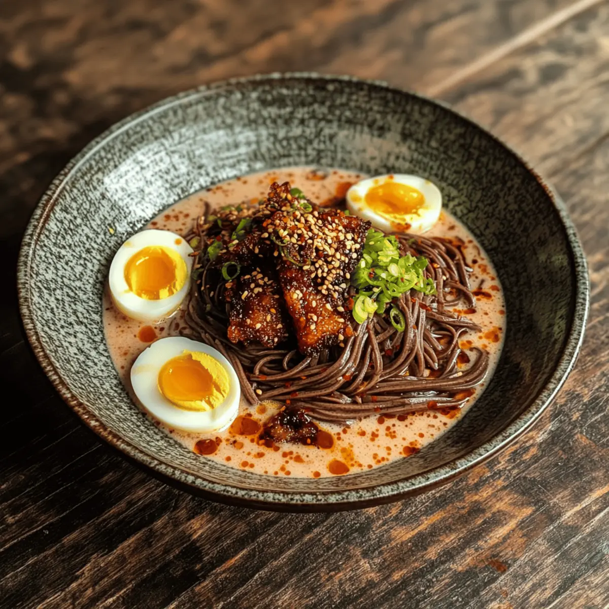 Creamy Miso Soba Noodles with Fried Pork for Cozy Nights
