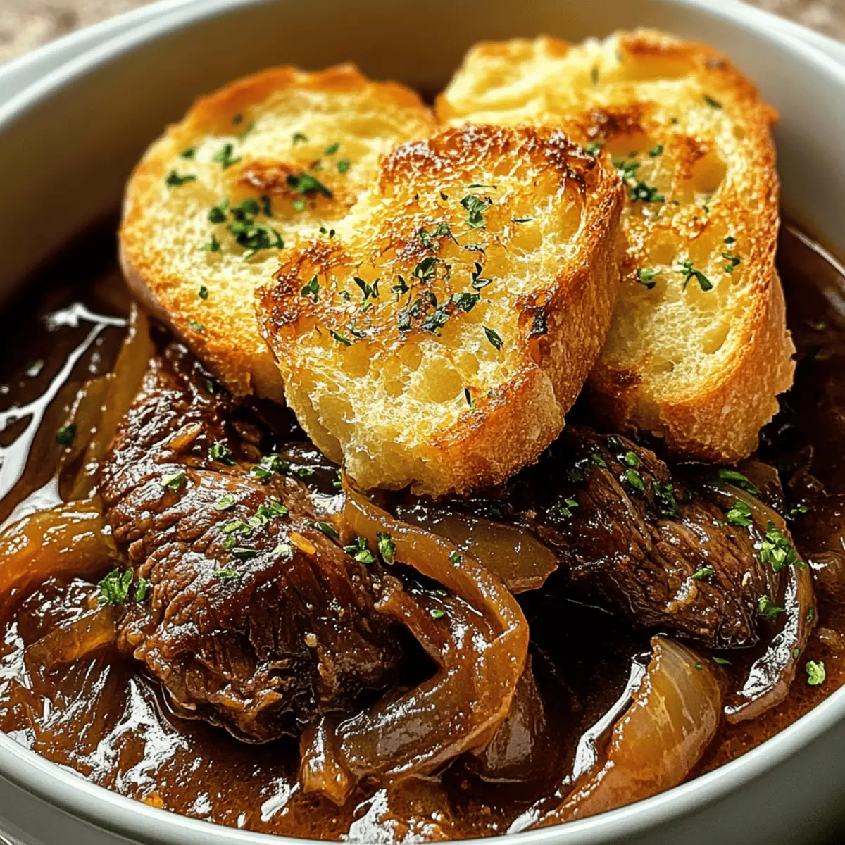 French Onion Braised Beef: Cozy Comfort in Every Bite