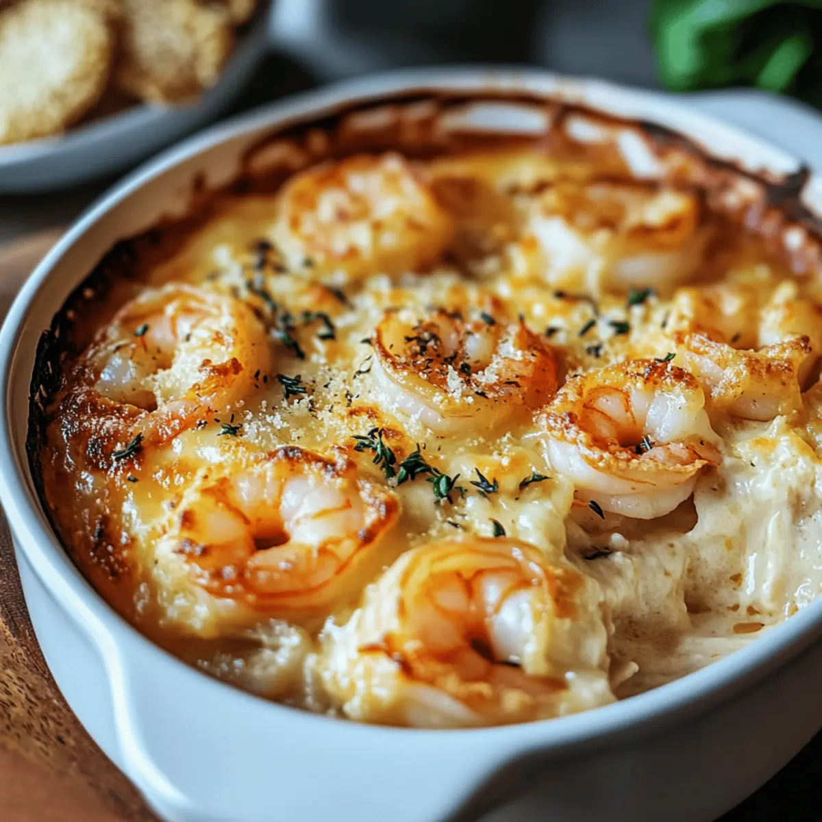 Keto Garlic Shrimp Au Gratin: Creamy Cheesy Bliss Under 3 Net Carbs