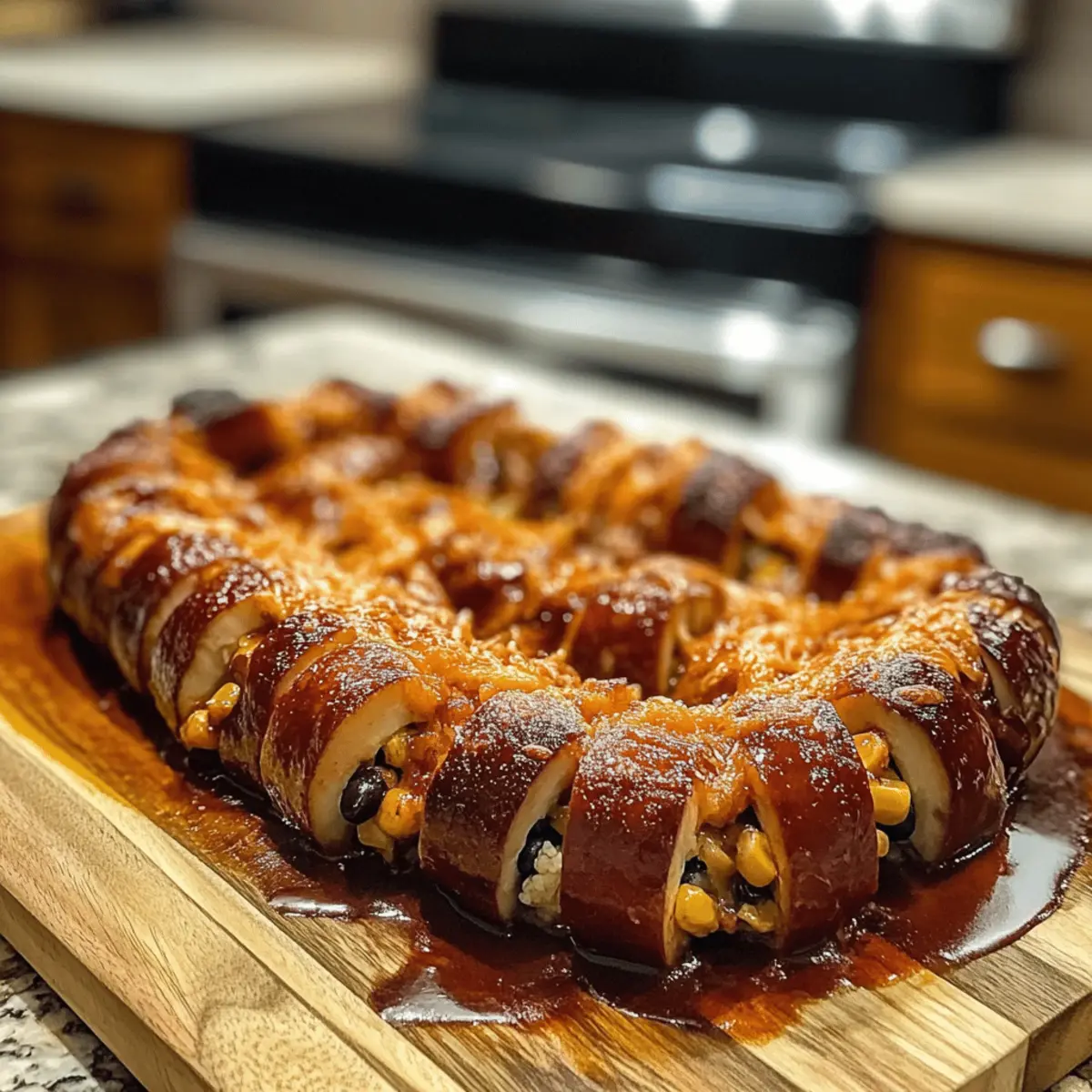 Maple BBQ Hasselback Kielbasa Bites: Sweet & Savory Delight