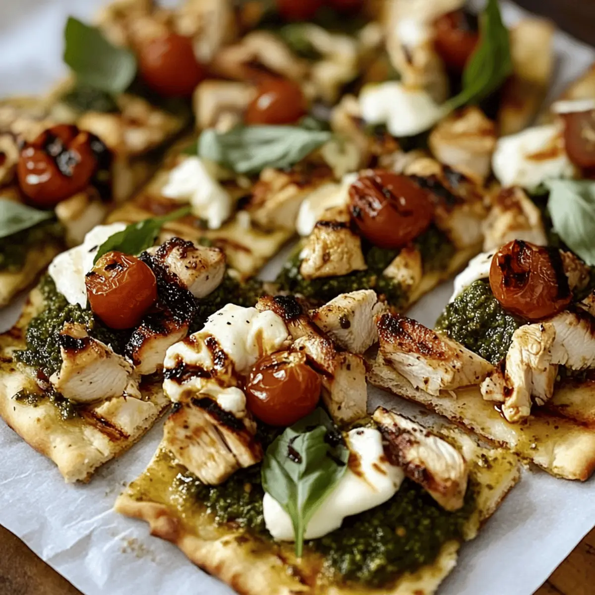 Mouthwatering Pesto Chicken Flatbread for Quick Weeknight Joy