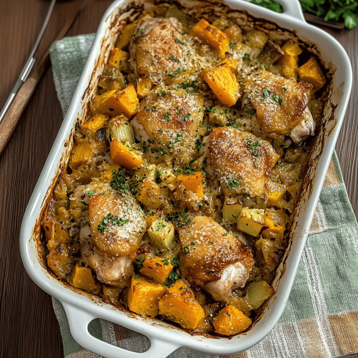 Delicious Chicken, Leek and Butternut Squash Bake Recipe