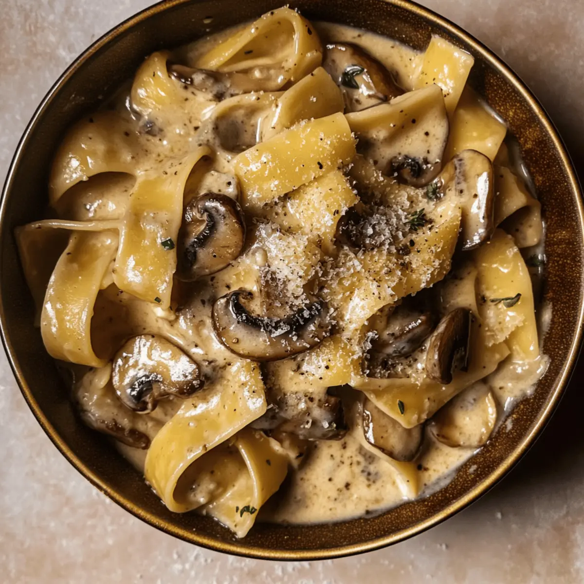 Gorgonzola Truffle Cream Sauce with Mushrooms