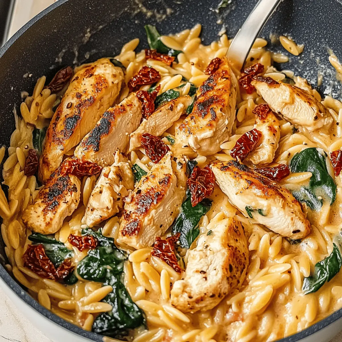 Creamy Sun-Dried Tomato Chicken Orzo