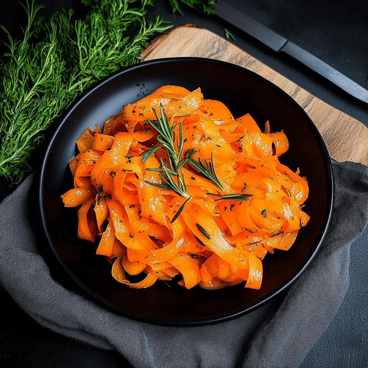 Delicious Carrot Ribbons in Rosemary Butter Sauce Delight
