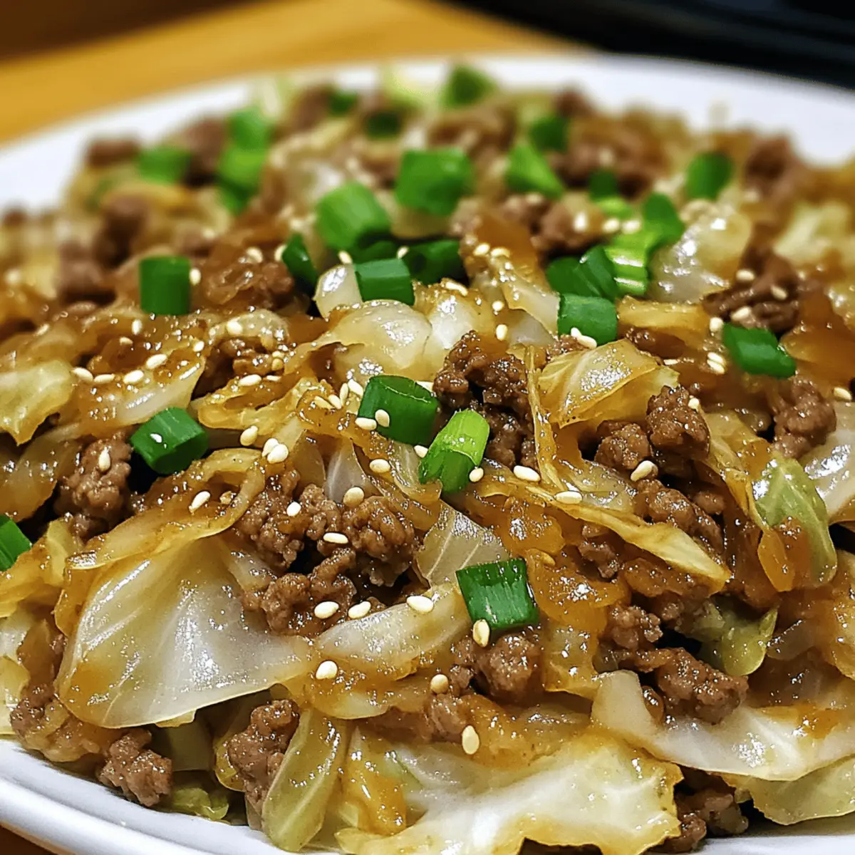 Low-Carb Mongolian Ground Beef and Cabbage Bliss in 25 Minutes