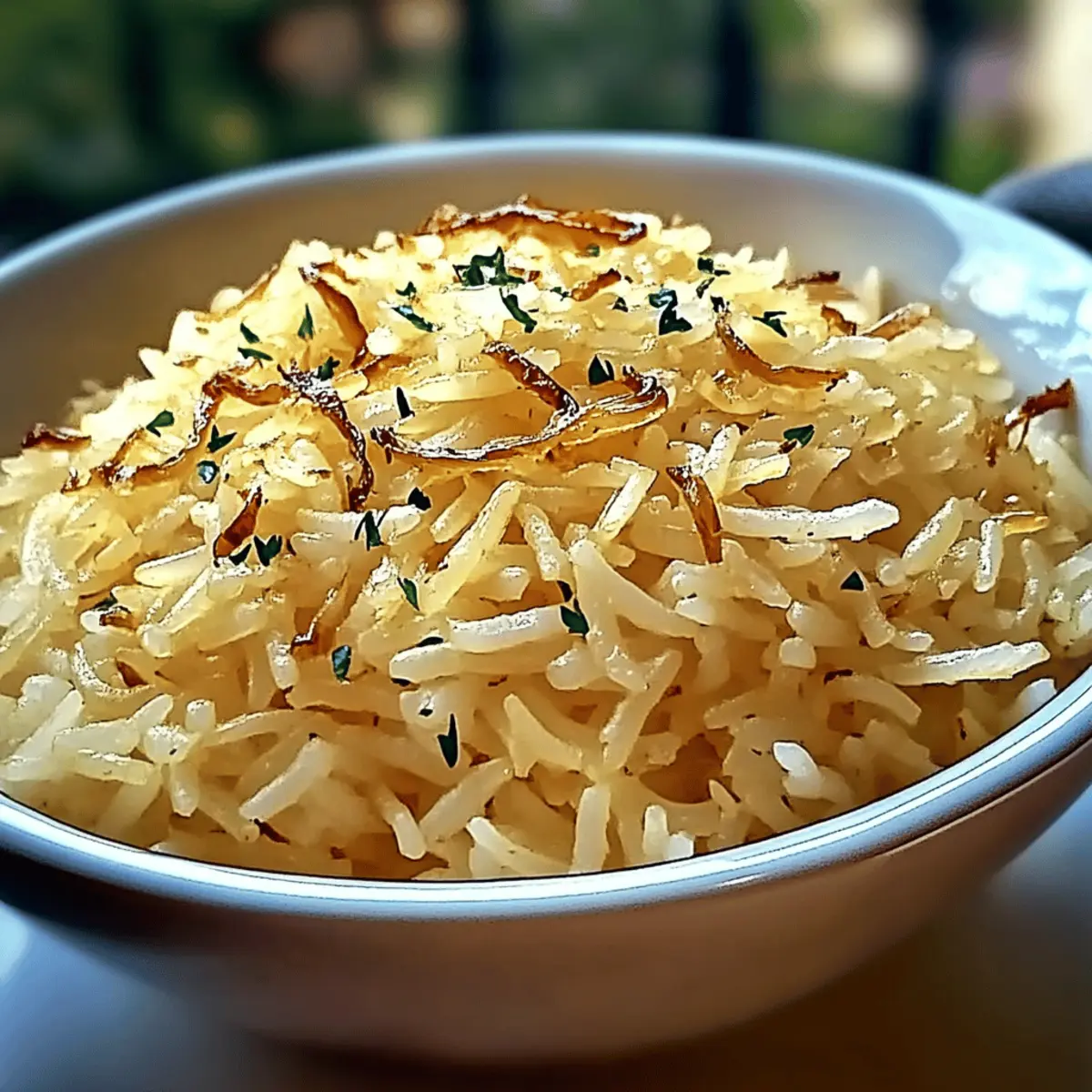 Rich and Savory Golden Onion Butter Rice