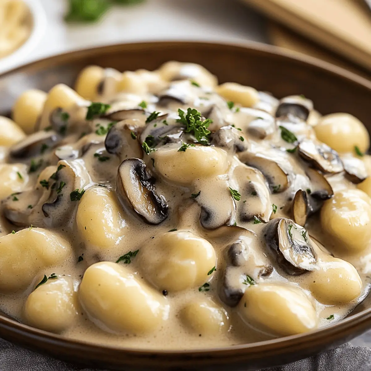 Mushroom Gnocchi with Parmesan Cream Sauce: Comfort in Every Bite