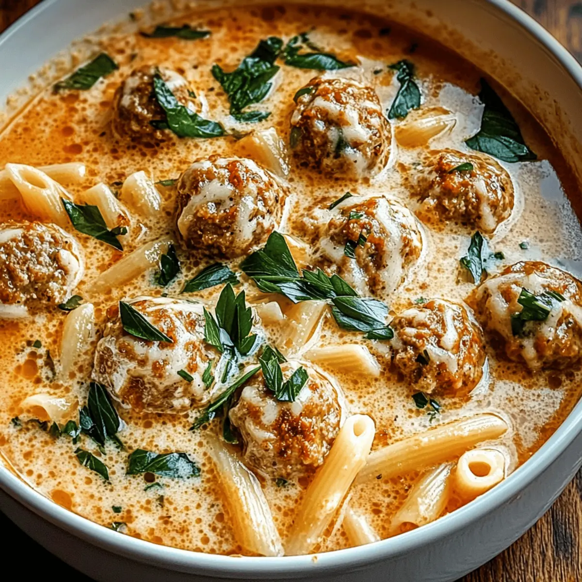 Creamy Italian Meatball Soup for Cozy Family Nights