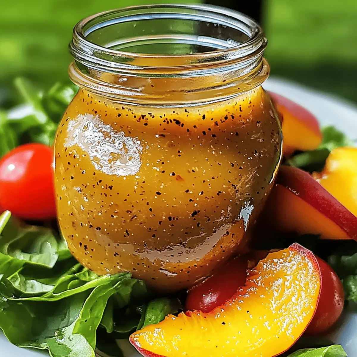 Peach Honey Dijon Balsamic Vinaigrette That Brightens Salads