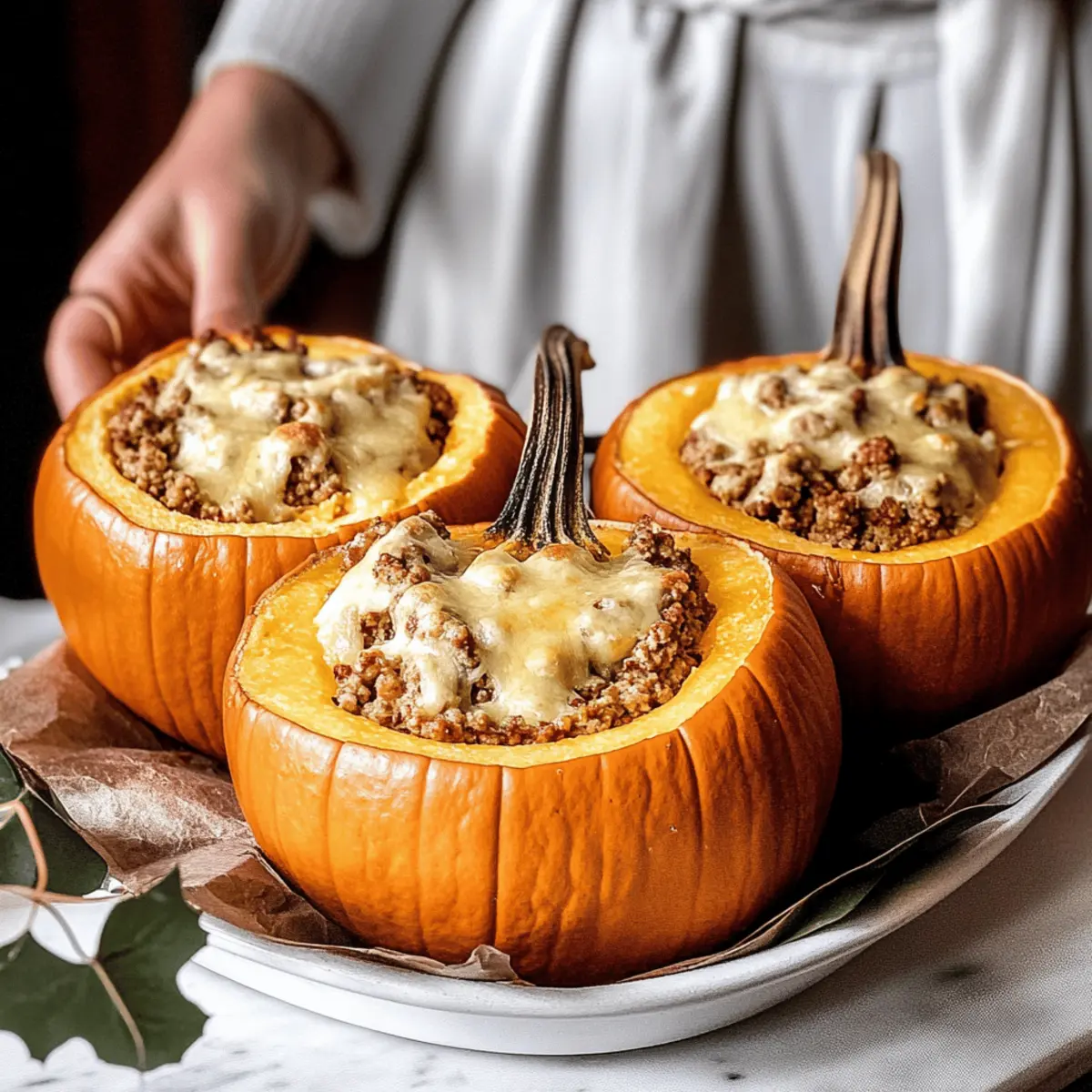Ground Turkey & Brown Butter Sage Stuffed Pumpkins Bliss