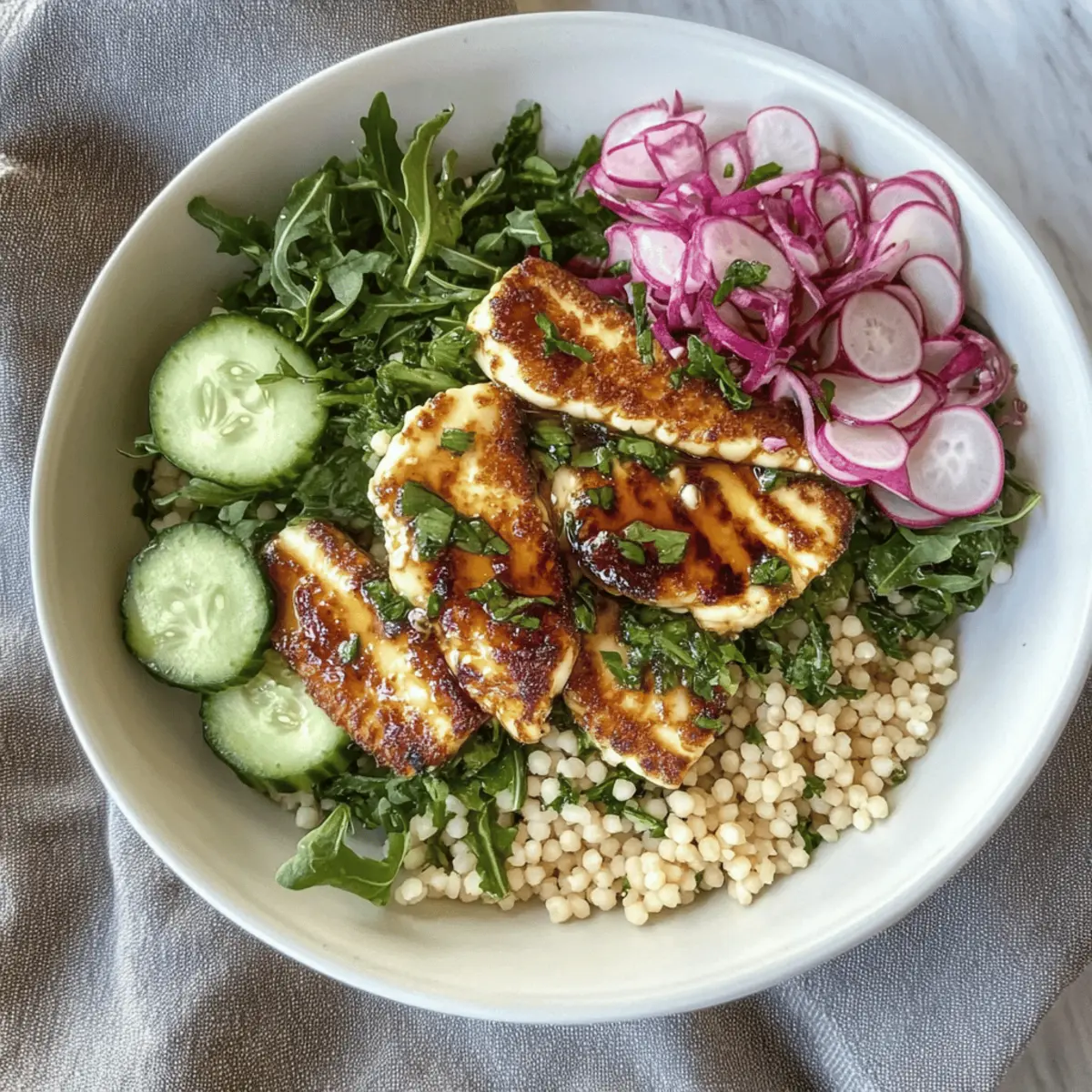 Delicious Hot Honey Halloumi and Couscous Salad to Brighten Your Day