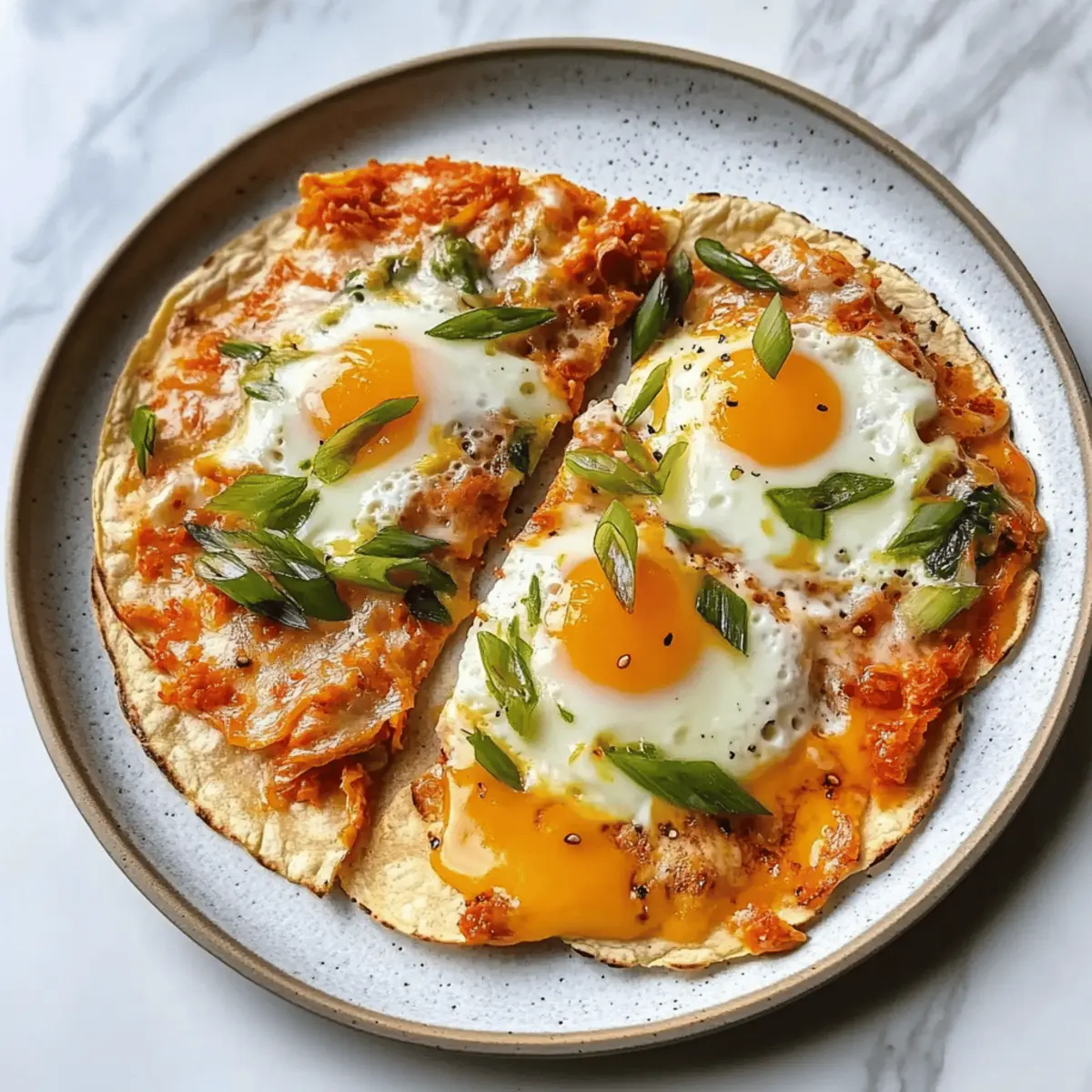 Kimchi Cheddar Tortilla Eggs: Quick & Flavor-Packed Delight