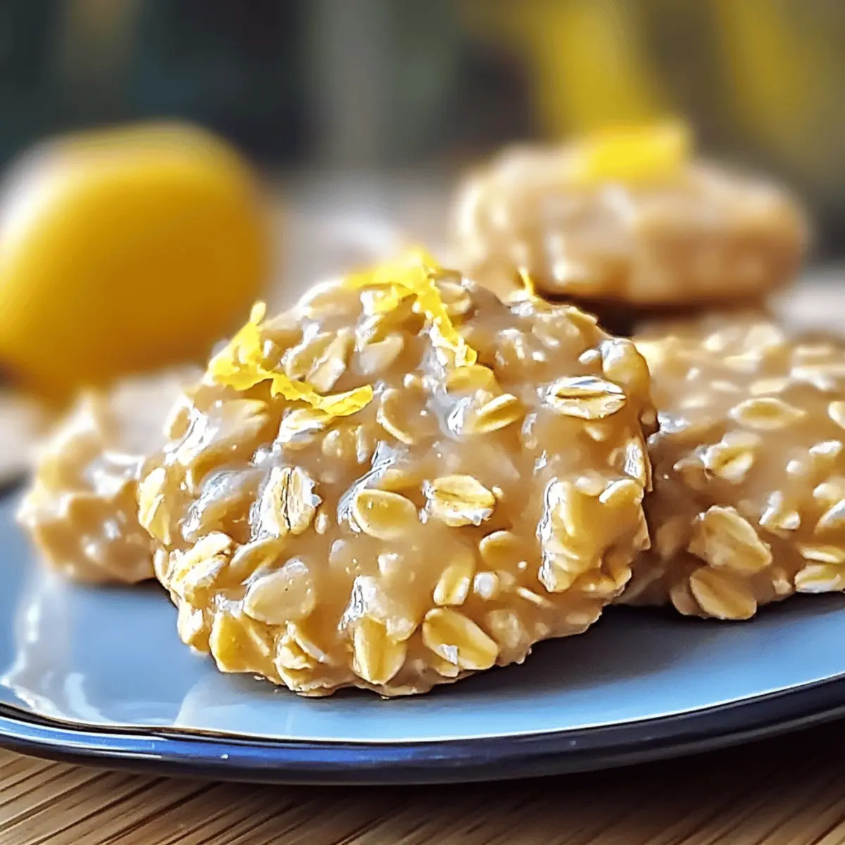 Zesty Lemon Oatmeal No-Bake Cookies for a Fresh Treat