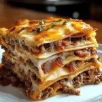 Parmesan Garlic Bacon Cheeseburger Lasagna