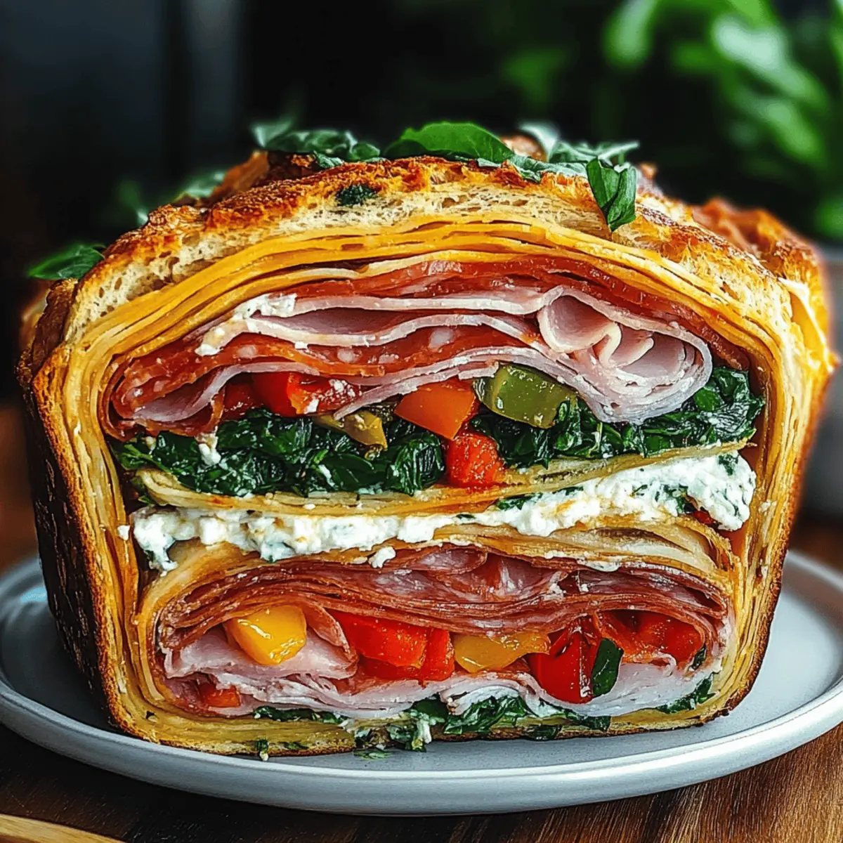 Pressed Italian Picnic Sandwich Loaf for Flavor-Packed Fun