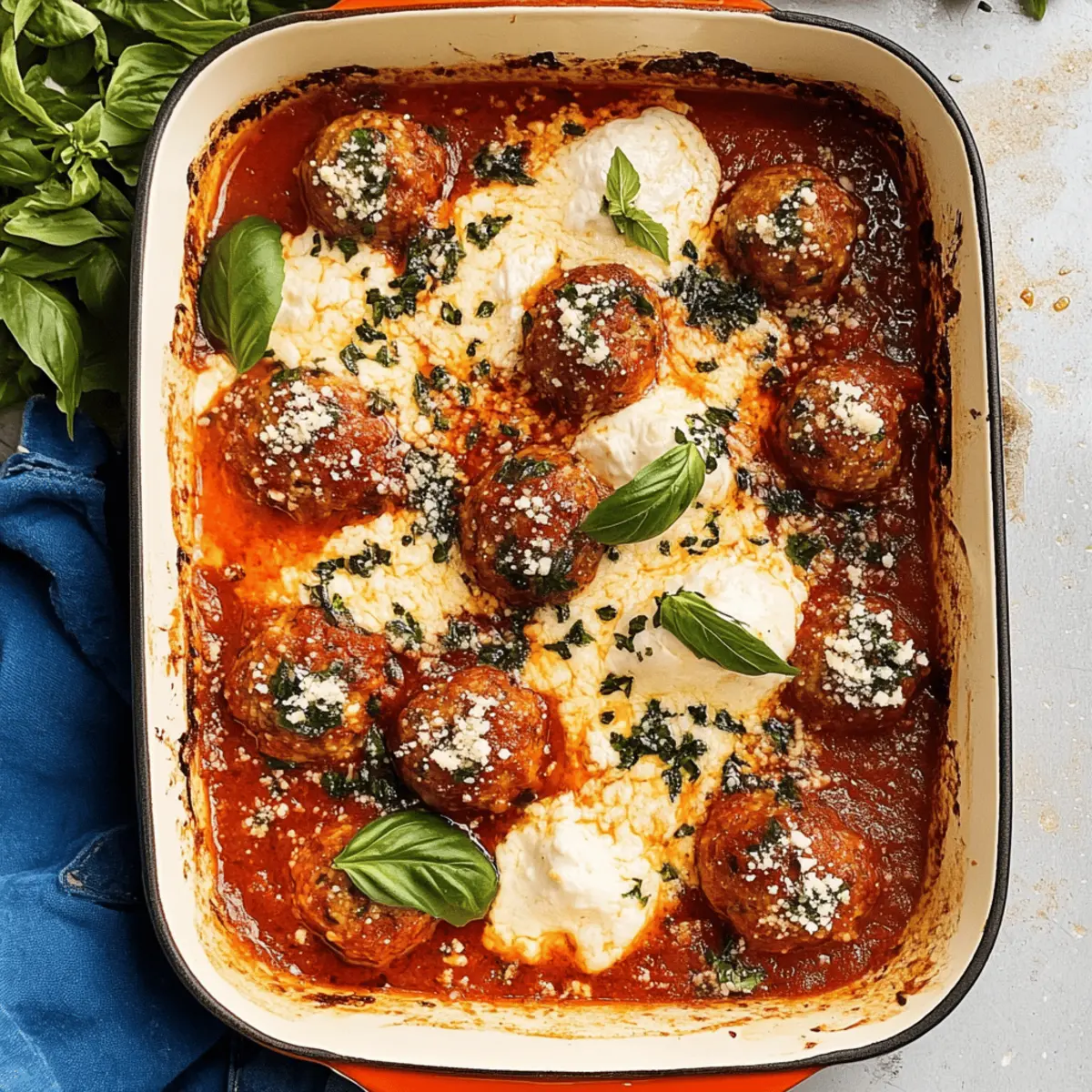 Savory Italian Chicken Meatballs Baked in Creamy Sauce