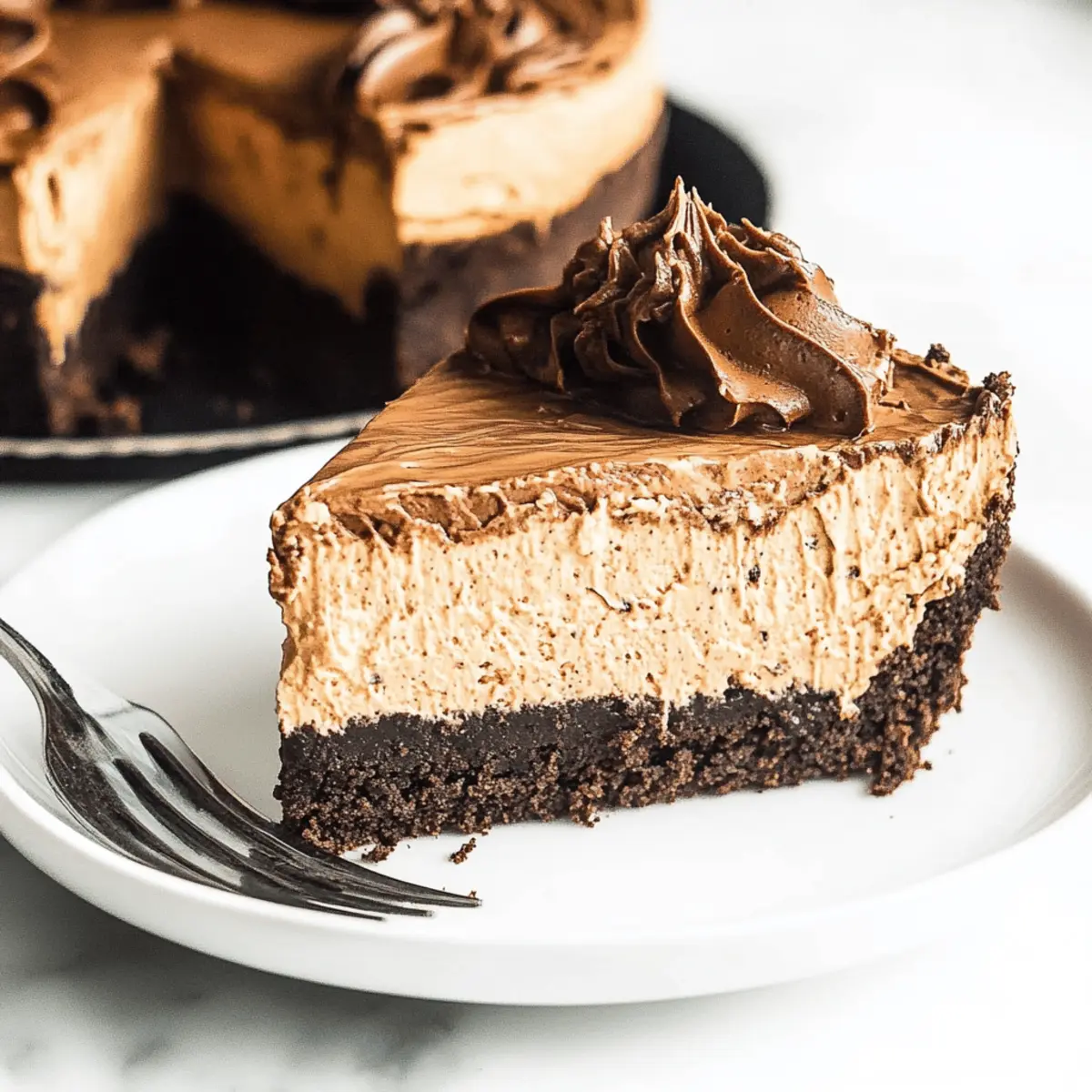 Irresistible No Bake Coffee Chocolate Cheesecake Delight