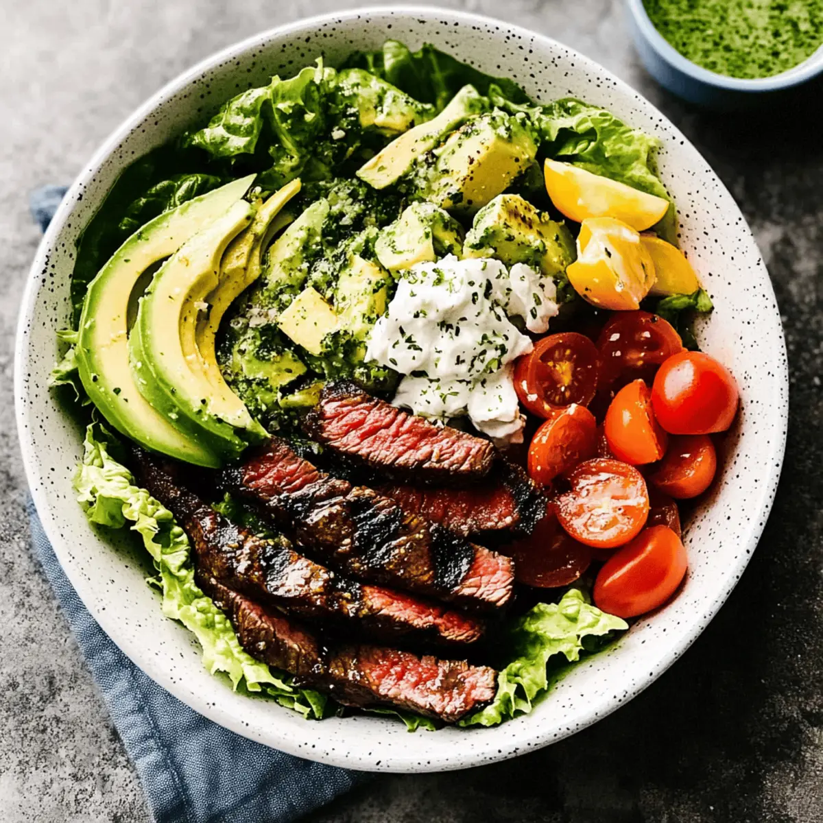 Zesty Steak Fajita Salad with Cilantro Lime Vinaigrette Bliss