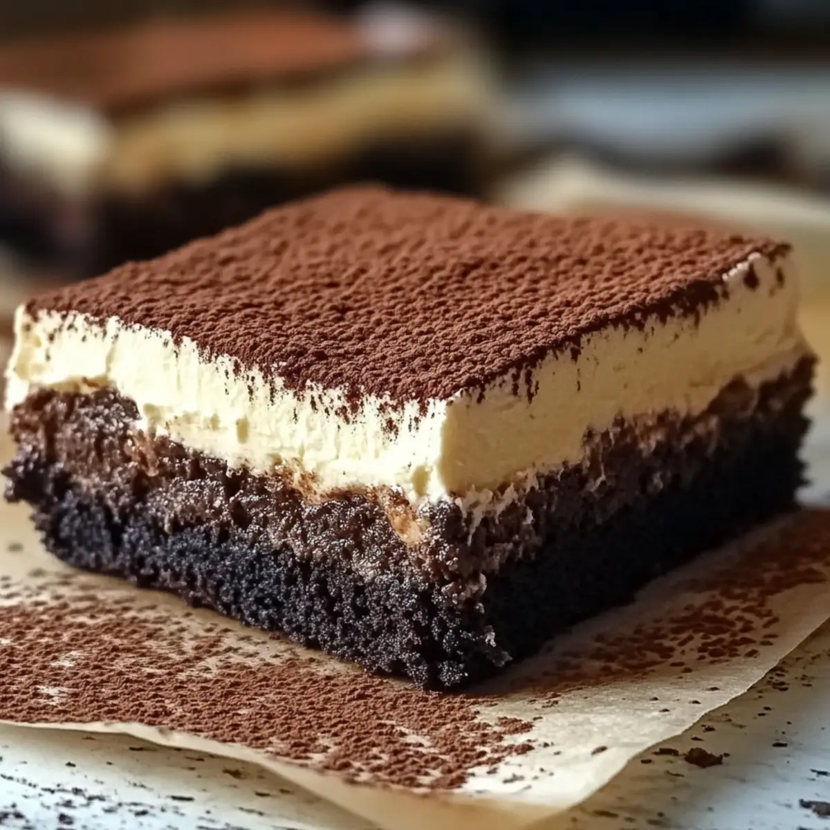 Indulge in Tiramisu Brownies: Coffee Meets Chocolate Bliss